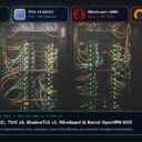 Widescreen illustration: Enterprise server backbone with Hysteria 2, TUIC v5, WireGuard, and OpenVPN 2.6 DCO logos